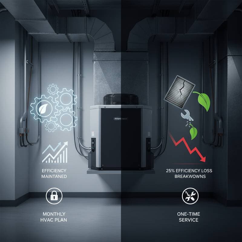 Featured image for Monthly HVAC Plans Prevent 25% Efficiency Loss