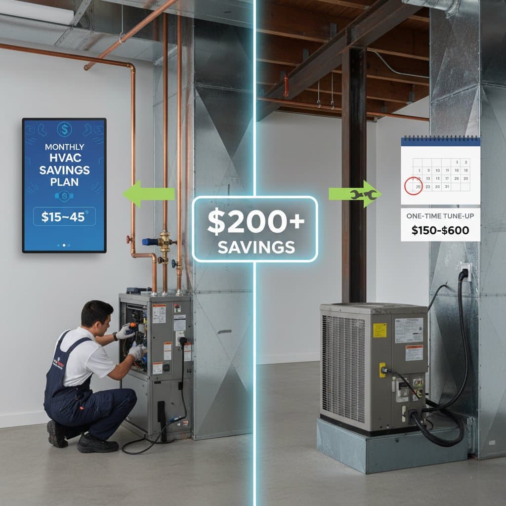 Featured image for Monthly HVAC Plans Save $200+ vs One-Time Tune-Ups