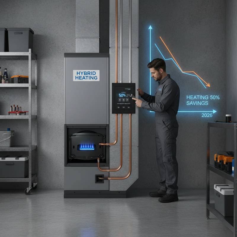 Featured image for Dual-Fuel HVAC Cuts Heating Costs in Half by 2026